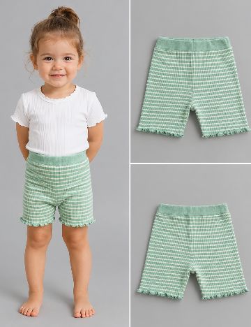 Pantaloni scurti Zara, verde/alb