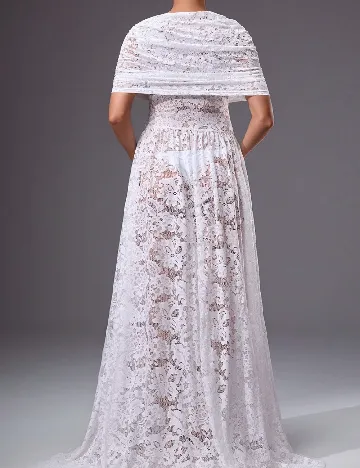 Rochie lunga SHEIN Maternity, alb