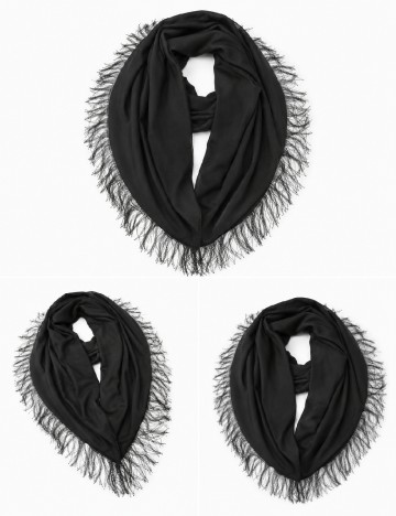 Esarfa Bershka, negru