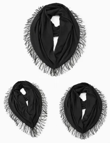 Esarfa Bershka, negru