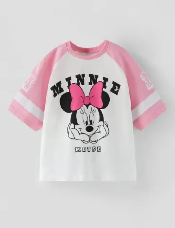 Tricou Zara, roz/alb
