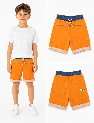 Pantaloni scurti Zara, portocaliu