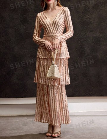 Rochie lunga MOTF, crem