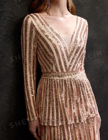 Rochie lunga MOTF, crem