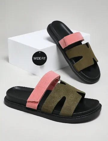 Slapi SHEIN, verde/roz