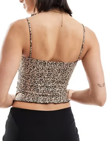 Top Bershka, animal print