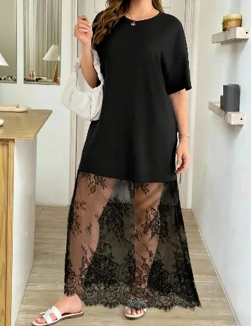 Rochie lunga SHEIN CURVE, negru