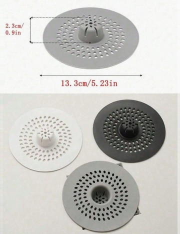 Dop de scurgere din silicon SHEIN, alb