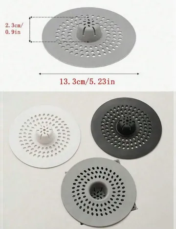 Dop de scurgere din silicon SHEIN, alb