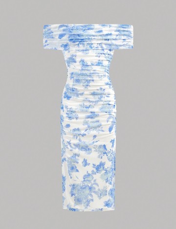Rochie Shein Kids, albastru/alb