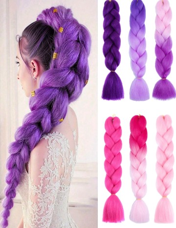 Extensie de par SHEIN, roz