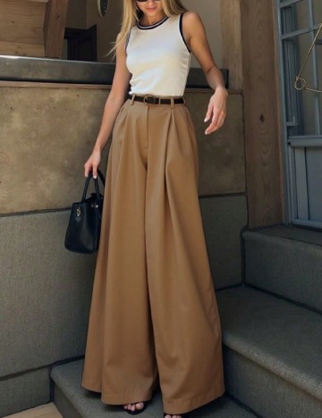 Pantaloni SHEIN, maro