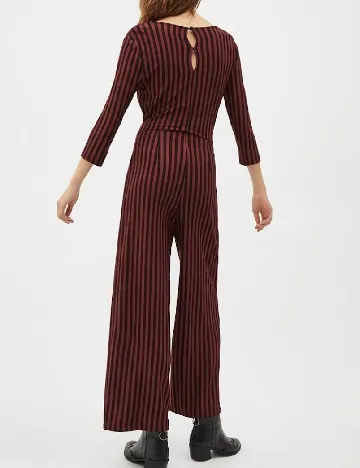 Salopeta Bershka, visiniu/negru