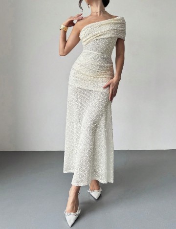 Rochie lunga SHEIN, crem