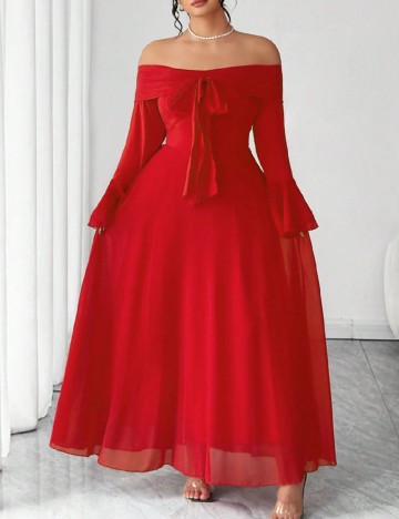 Rochie lunga SHEIN CURVE, rosu