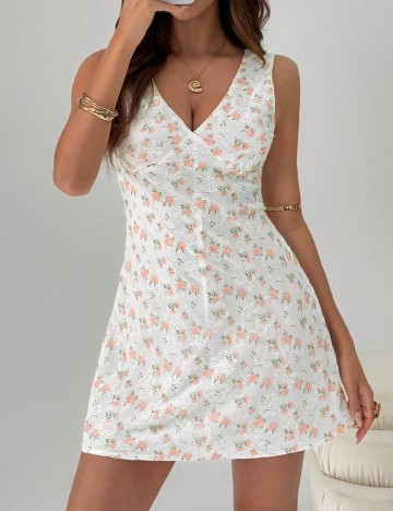 Rochie scurta SHEIN, floral print
