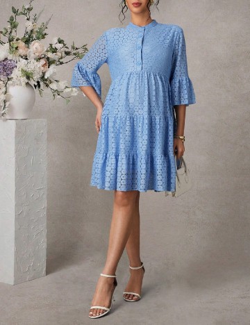 Rochie scurta SHEIN Maternity, albastru