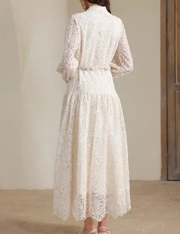Rochie lunga Anewsta, crem