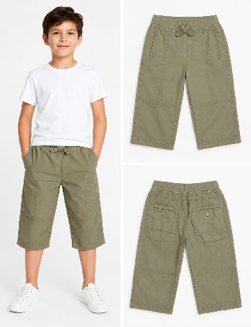 Pantaloni trei sferturi Zara, verde