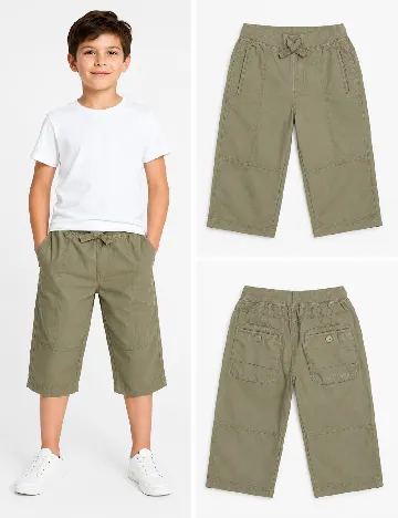 Pantaloni trei sferturi Zara, verde
