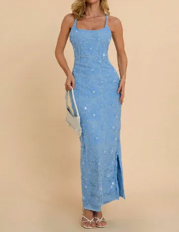 Rochie lunga Cosmina, albastru