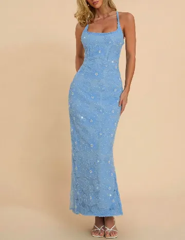 Rochie lunga Cosmina, albastru