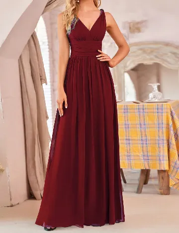 Rochie lunga Ever-Pretty, visiniu