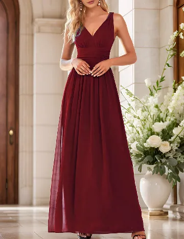Rochie lunga Ever-Pretty, visiniu