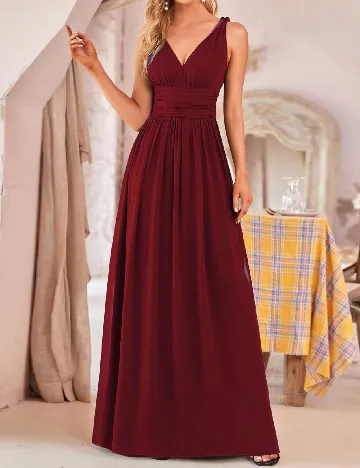 Rochie lunga Ever-Pretty, visiniu
