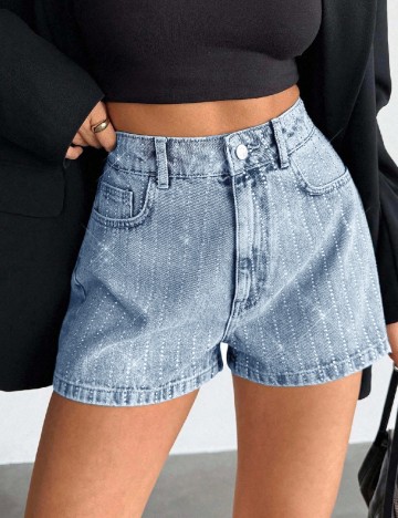 Pantaloni scurti SHEIN, albastru