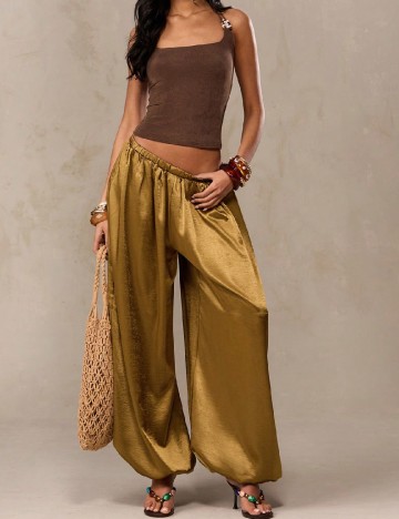 Pantaloni SHEIN, maro