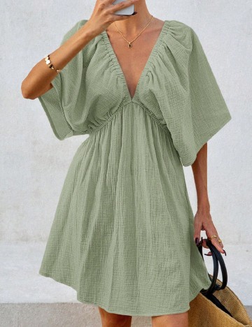 Rochie scurta SHEIN, verde