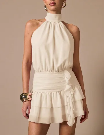 Rochie scurta SHEIN, crem