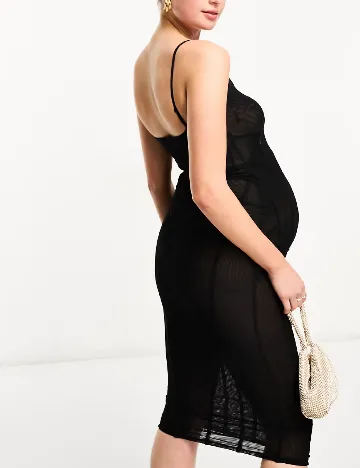 Rochie medie naked wardrobe Maternity, negru