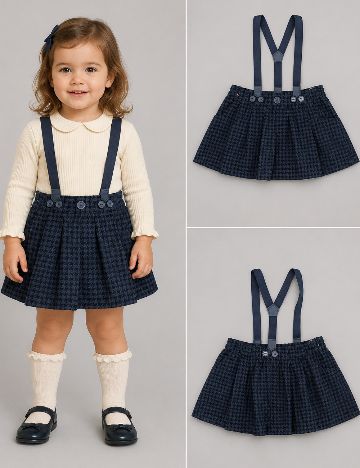 Fusta Zara, bleumarin/negru