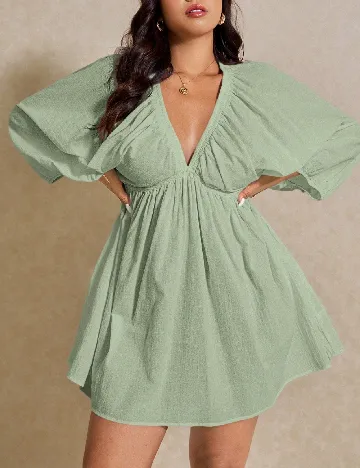 Rochie scurta SHEIN CURVE, verde