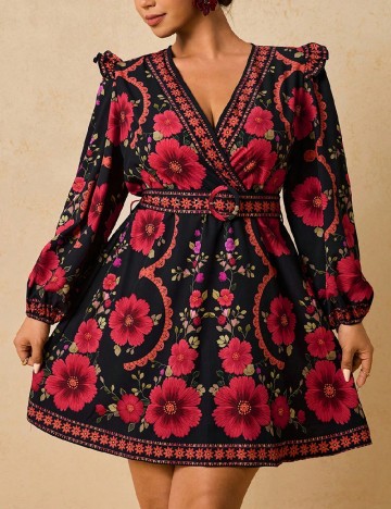 Rochie scurta SHEIN CURVE, mix culori