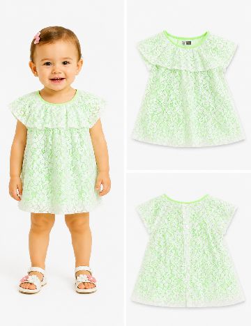 Rochie Zara, alb/verde