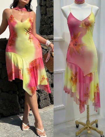 Rochie medie SHEIN CURVE, mix culori