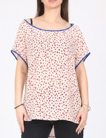 Bluza Zara, alb/rosu