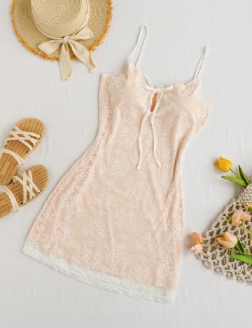 Rochie scurta SHEIN, crem