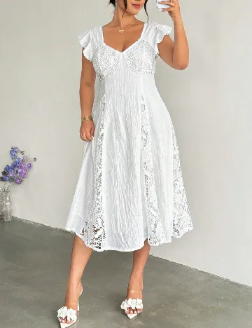 Rochie medie SHEIN CURVE, alb