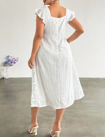 Rochie medie SHEIN CURVE, alb