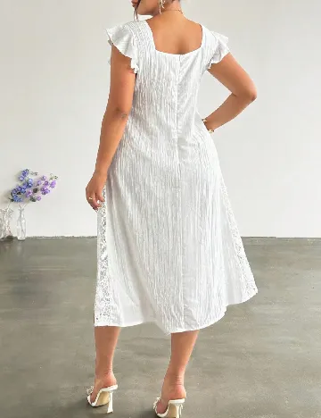 Rochie medie SHEIN CURVE, alb