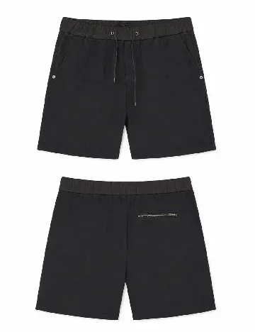 Pantaloni scurti Pull&Bear, negru
