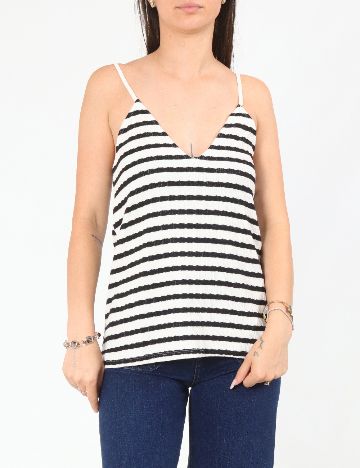 Top Zara, alb/negru