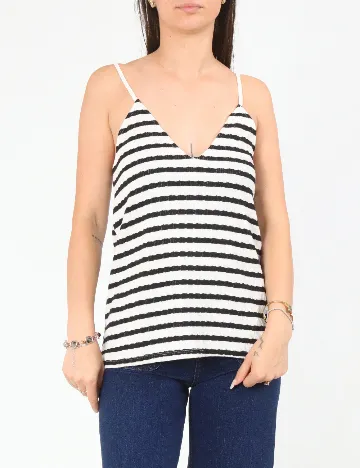 Top Zara, alb/negru