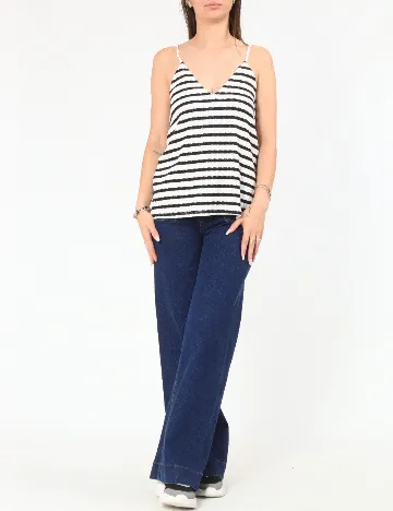 Top Zara, alb/negru