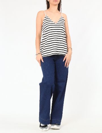 Top Zara, alb/negru
