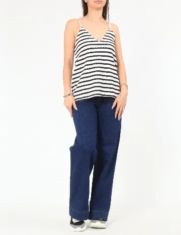 Top Zara, alb/negru